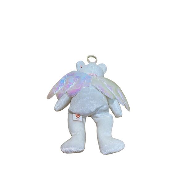 Ty Beanie Baby Halo the Angel Bear Iridescent Wings MWMT Free Shipping - Picture 3 of 4